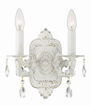 Crystorama - 5022-AW-CL-MWP - Two Light Wall Sconce - Paris Market - Antique White