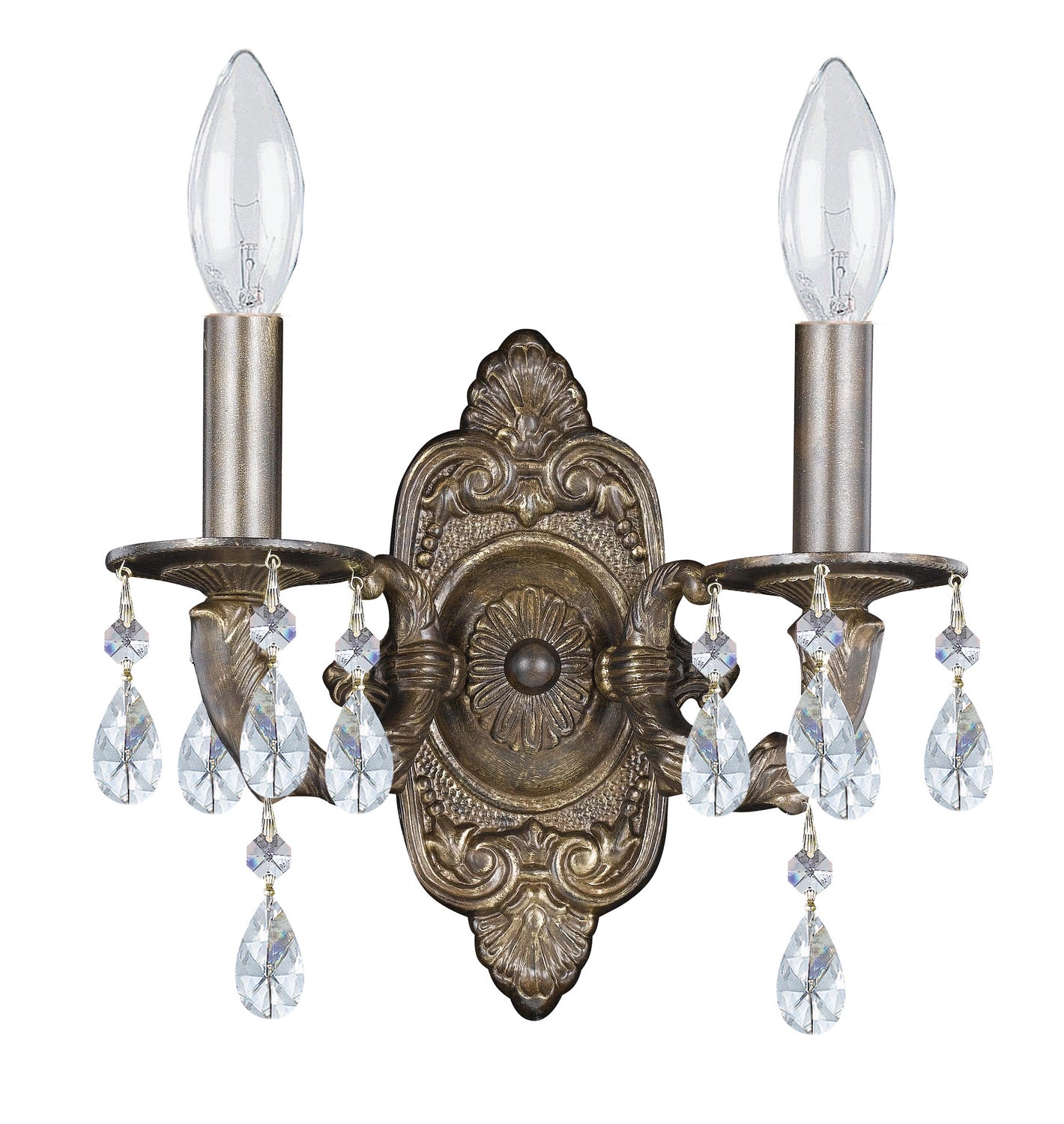 Crystorama - 5022-VB-CL-MWP - Two Light Wall Sconce - Paris Market - Venetian Bronze