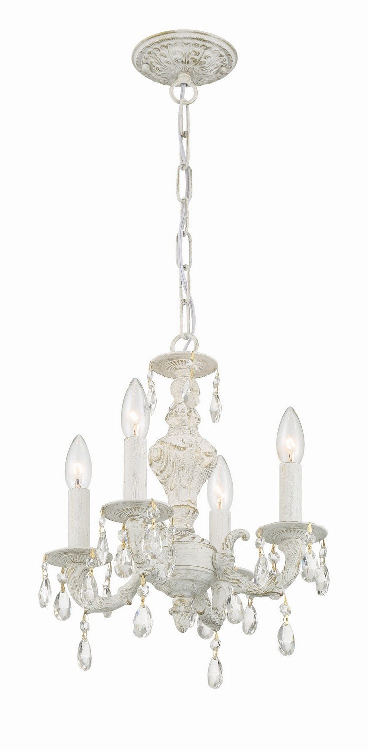 Crystorama - 5024-AW-CL-MWP - Four Light Mini Chandelier - Paris Market - Antique White