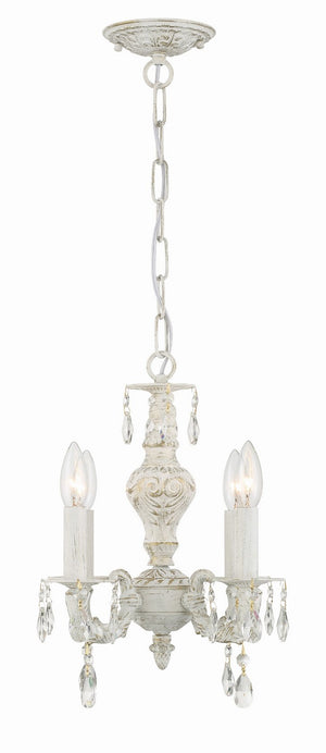 Crystorama - 5024-AW-CL-MWP - Four Light Mini Chandelier - Paris Market - Antique White