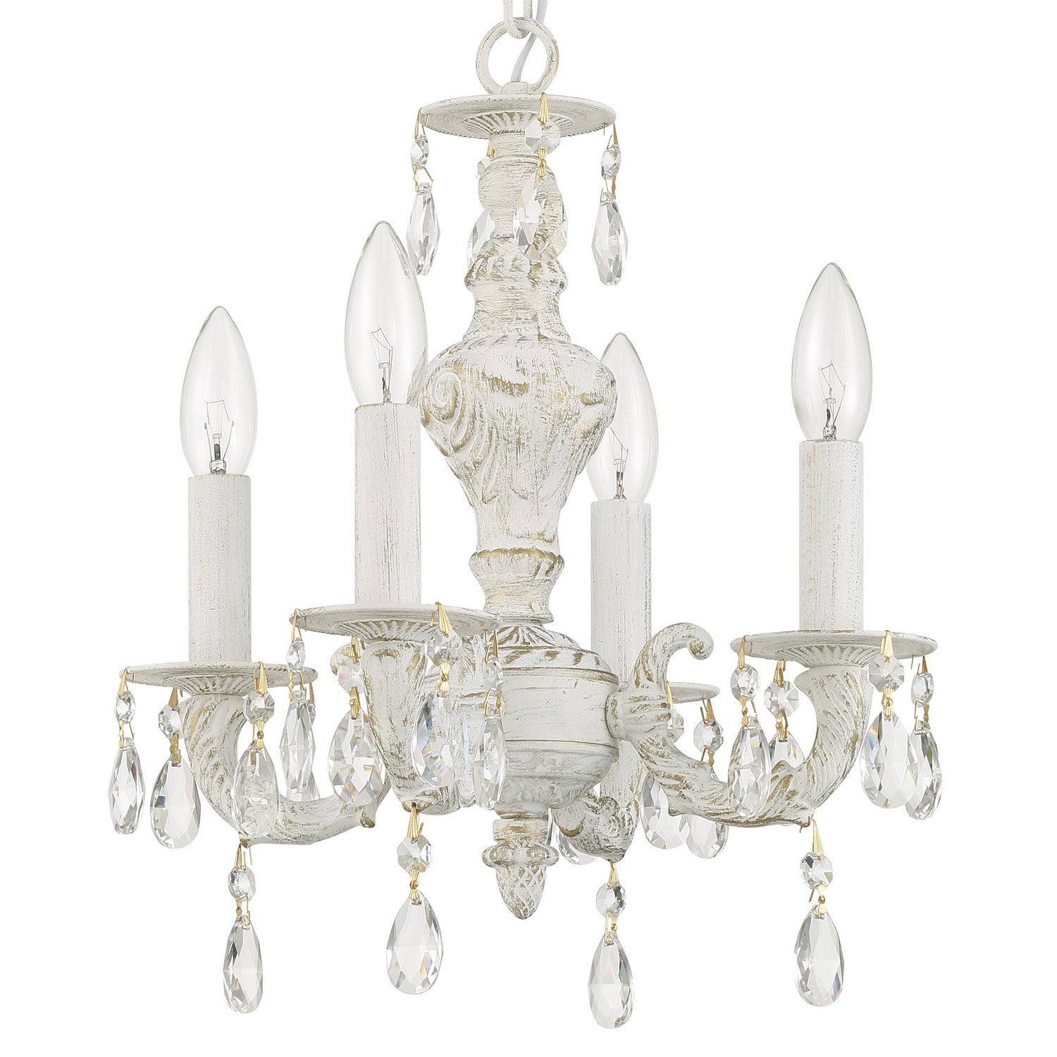 Crystorama - 5024-AW-CL-MWP - Four Light Mini Chandelier - Paris Market - Antique White