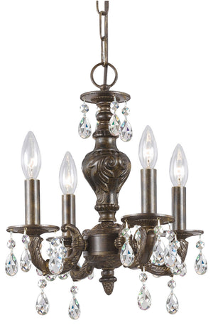 Crystorama - 5024-VB-CL-MWP - Four Light Mini Chandelier - Paris Market - Venetian Bronze