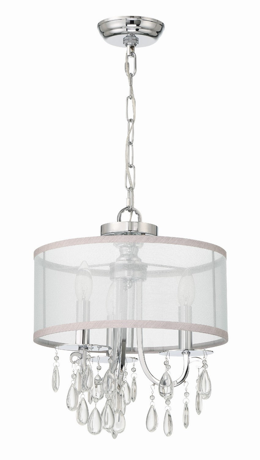 Crystorama - 5623-CH - Three Light Mini Chandelier - Hampton - Polished Chrome