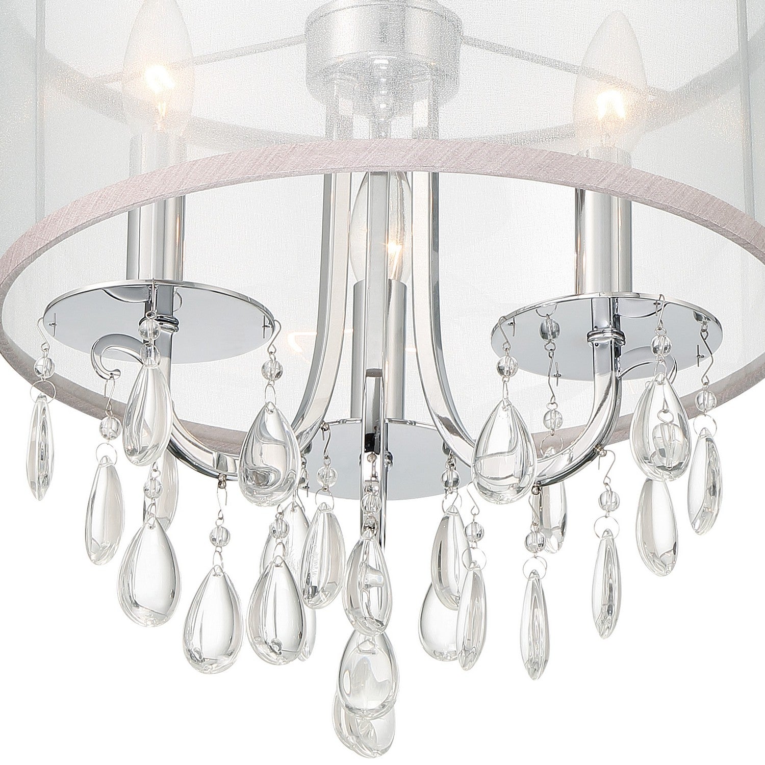 Crystorama - 5623-CH - Three Light Mini Chandelier - Hampton - Polished Chrome