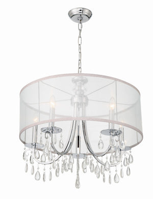 Crystorama - 5625-CH - Five Light Chandelier - Hampton - Polished Chrome