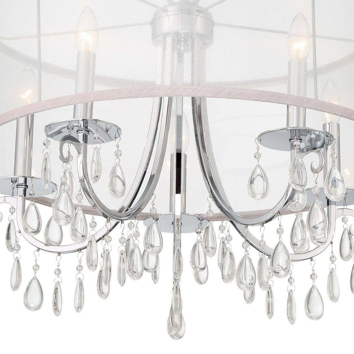 Crystorama - 5625-CH - Five Light Chandelier - Hampton - Polished Chrome