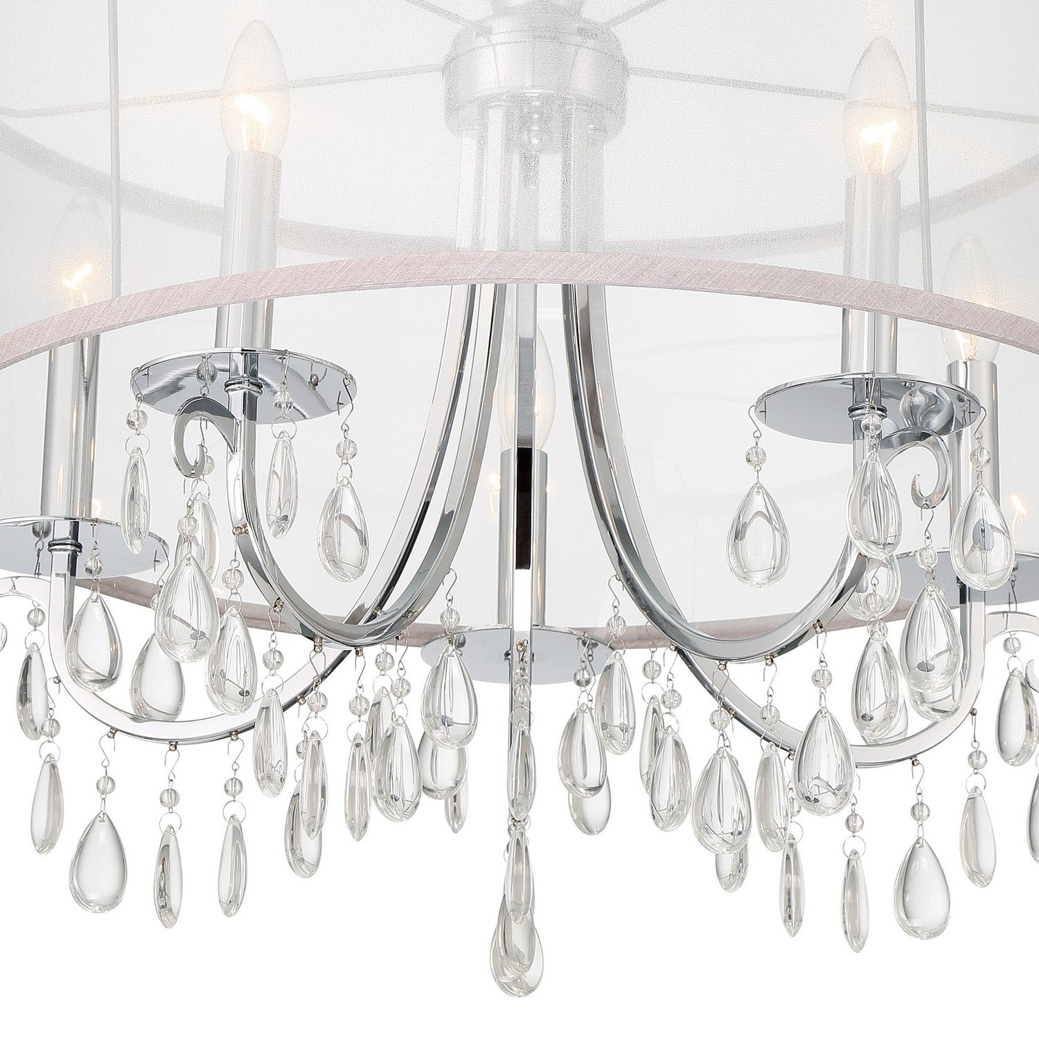 Crystorama - 5625-CH - Five Light Chandelier - Hampton - Polished Chrome