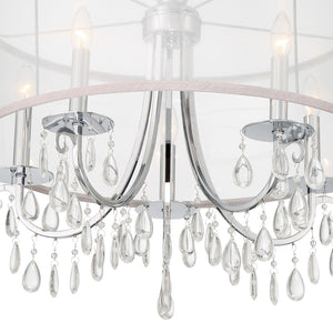 Crystorama - 5625-CH - Five Light Chandelier - Hampton - Polished Chrome