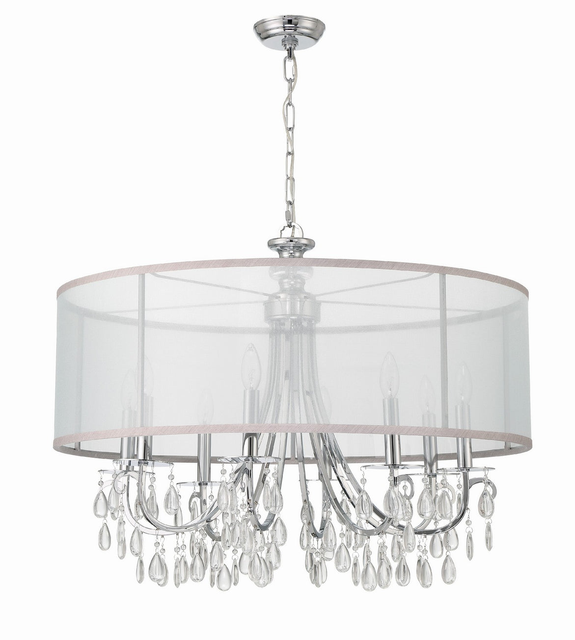 Crystorama - 5628-CH - Eight Light Chandelier - Hampton - Polished Chrome