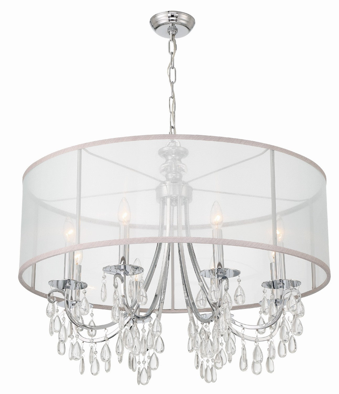 Crystorama - 5628-CH - Eight Light Chandelier - Hampton - Polished Chrome