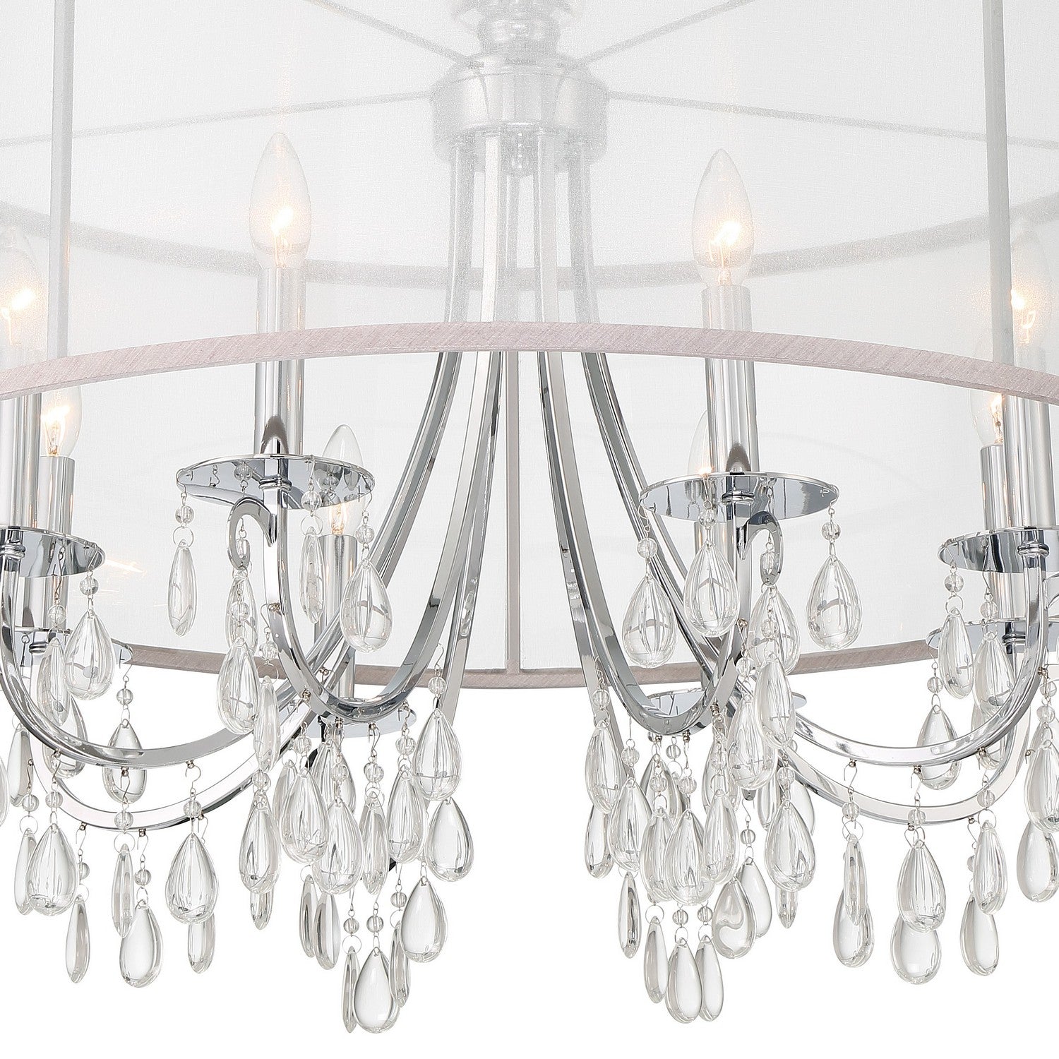 Crystorama - 5628-CH - Eight Light Chandelier - Hampton - Polished Chrome