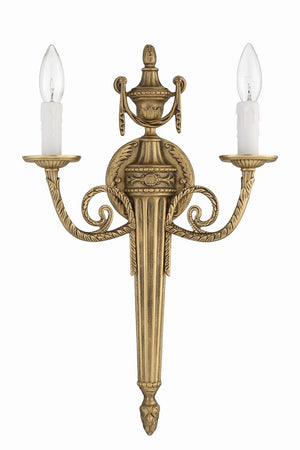 Crystorama - 662-MB - Two Light Wall Sconce - Loxley - Matte Brass