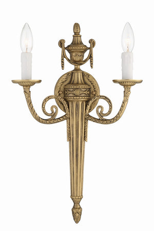 Crystorama - 662-MB - Two Light Wall Sconce - Loxley - Matte Brass
