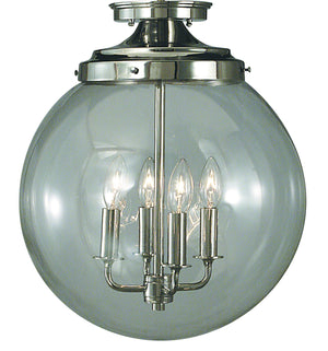 Framburg - 1058 PS - Four Light Flush / Semi-Flush Mount - Moderne - Polished Silver