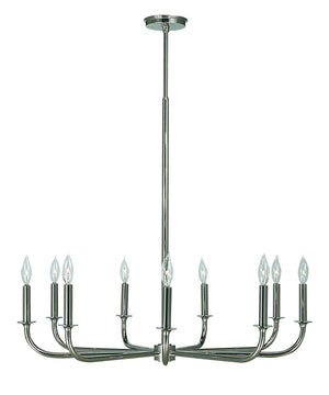 Framburg - 1060 PS - Nine Light Chandelier - Moderne - Polished Silver