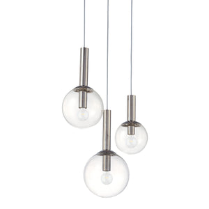 Sonneman - 3763.35 - Three Light Pendant - Bubbles - Polished Nickel