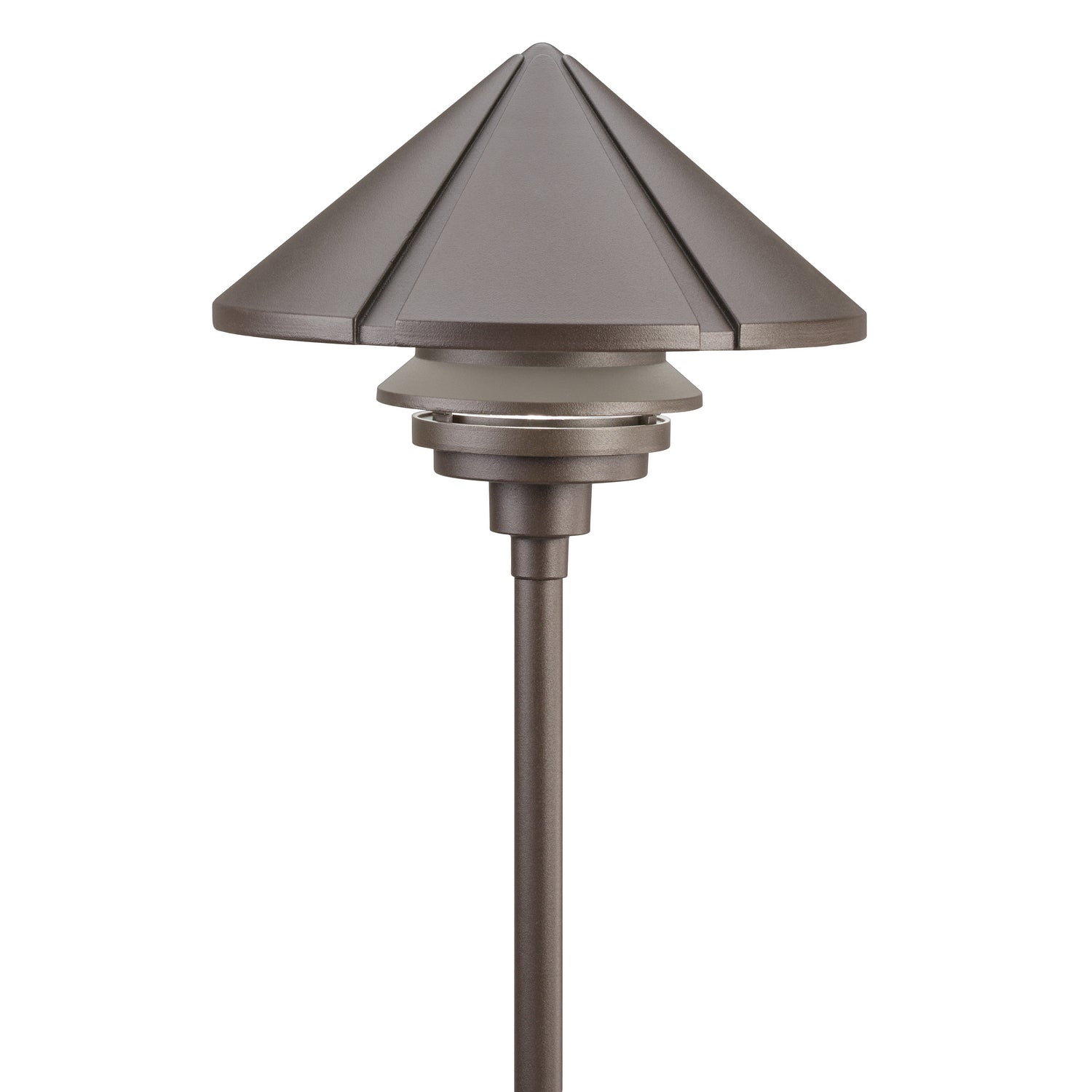 Kichler - 15211AZT - One Light Path & Spread - Six Groove - Textured Architectural Bronze