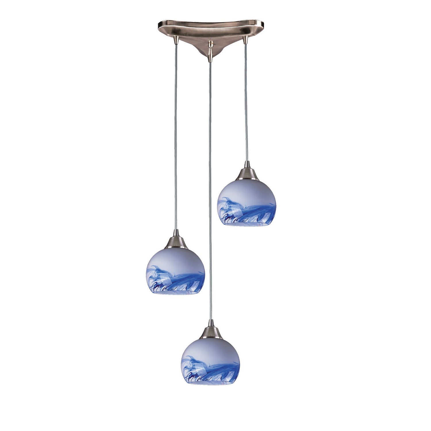 ELK Home - 101-3MT - Three Light Pendant - Mela - Satin Nickel