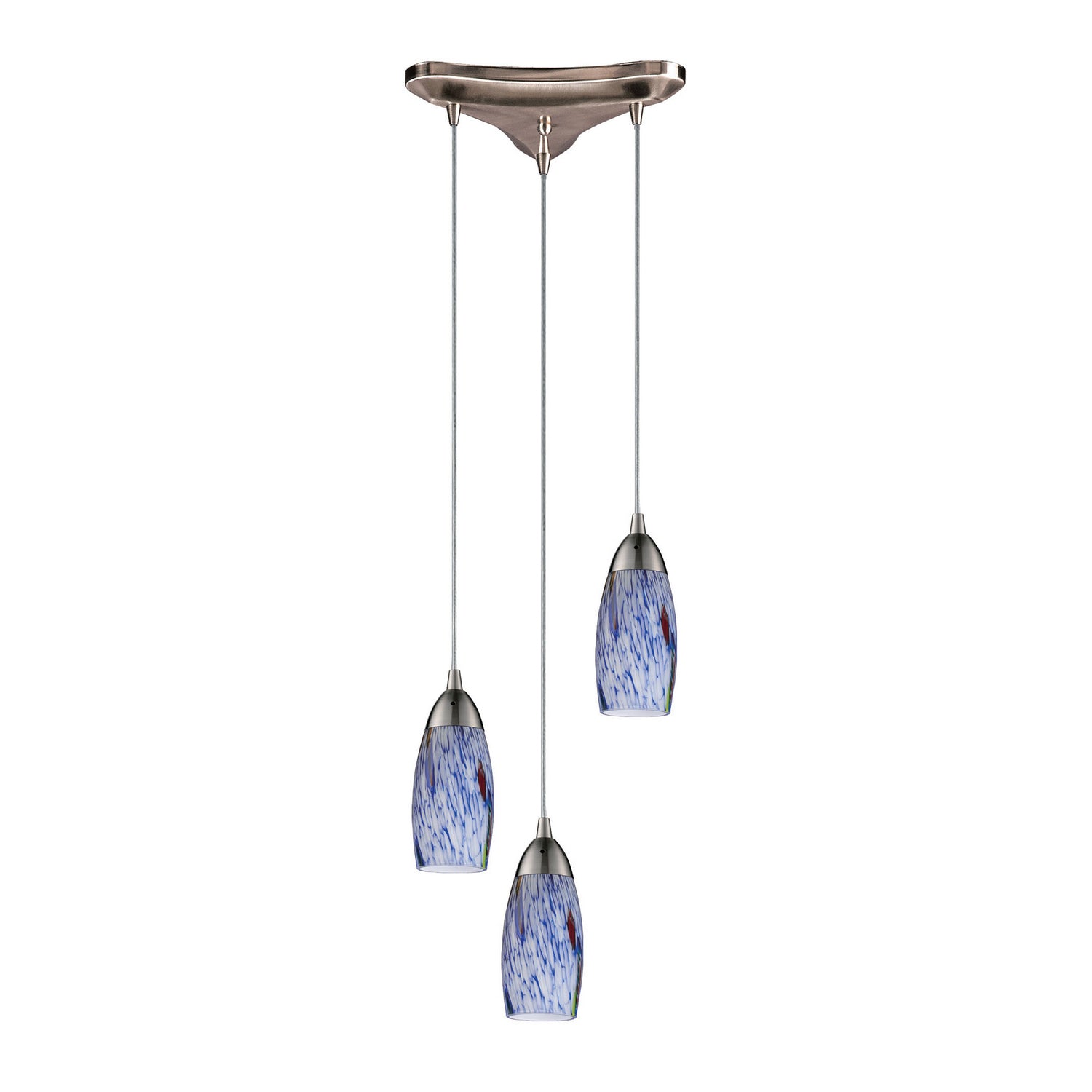 ELK Home - 110-3BL - Three Light Pendant - Milan - Satin Nickel