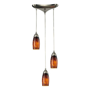 ELK Home - 110-3ES - Three Light Pendant - Milan - Satin Nickel