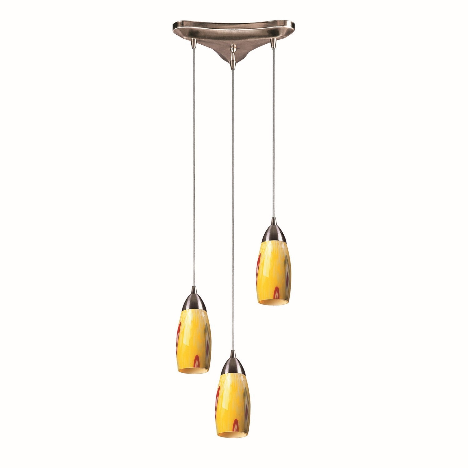 ELK Home - 110-3YW - Three Light Pendant - Milan - Satin Nickel