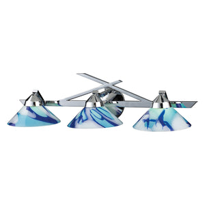 ELK Home - 1472/3CAR - Three Light Vanity - Refraction - Polished Chrome