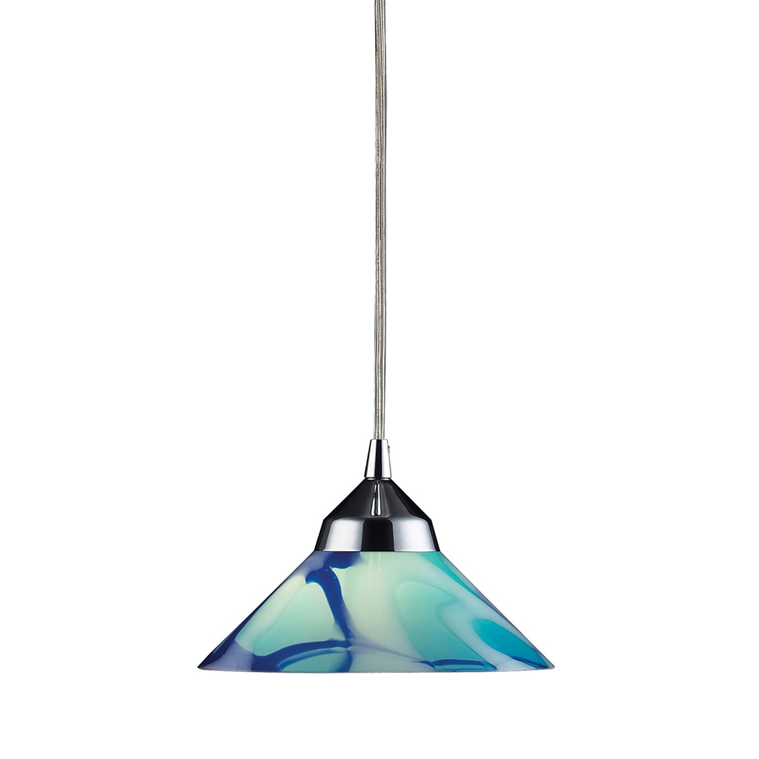 ELK Home - 1477/1CAR - One Light Mini Pendant - Refraction - Polished Chrome