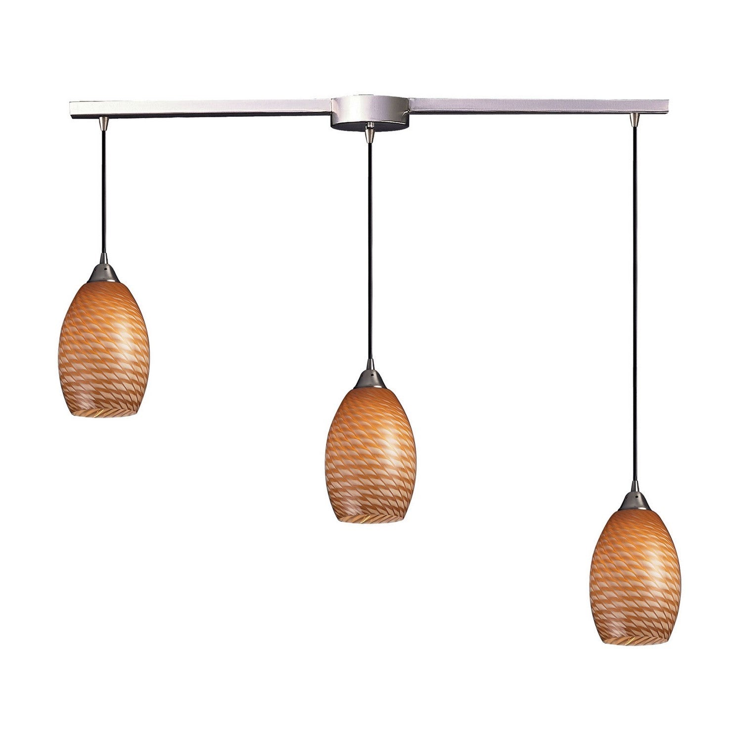 ELK Home - 517-3L-C - Three Light Pendant - Mulinello - Satin Nickel