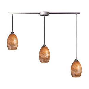 ELK Home - 517-3L-C - Three Light Pendant - Mulinello - Satin Nickel