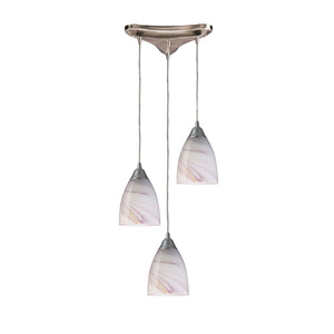 ELK Home - 527-3CR - Three Light Pendant - Pierra - Satin Nickel