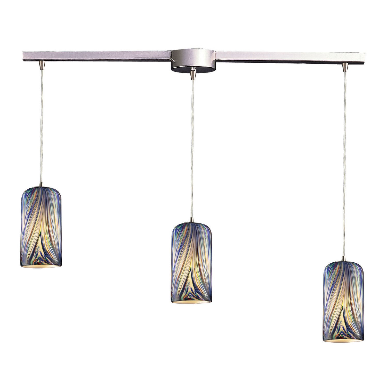 ELK Home - 544-3L-MO - Three Light Pendant - Molten - Satin Nickel