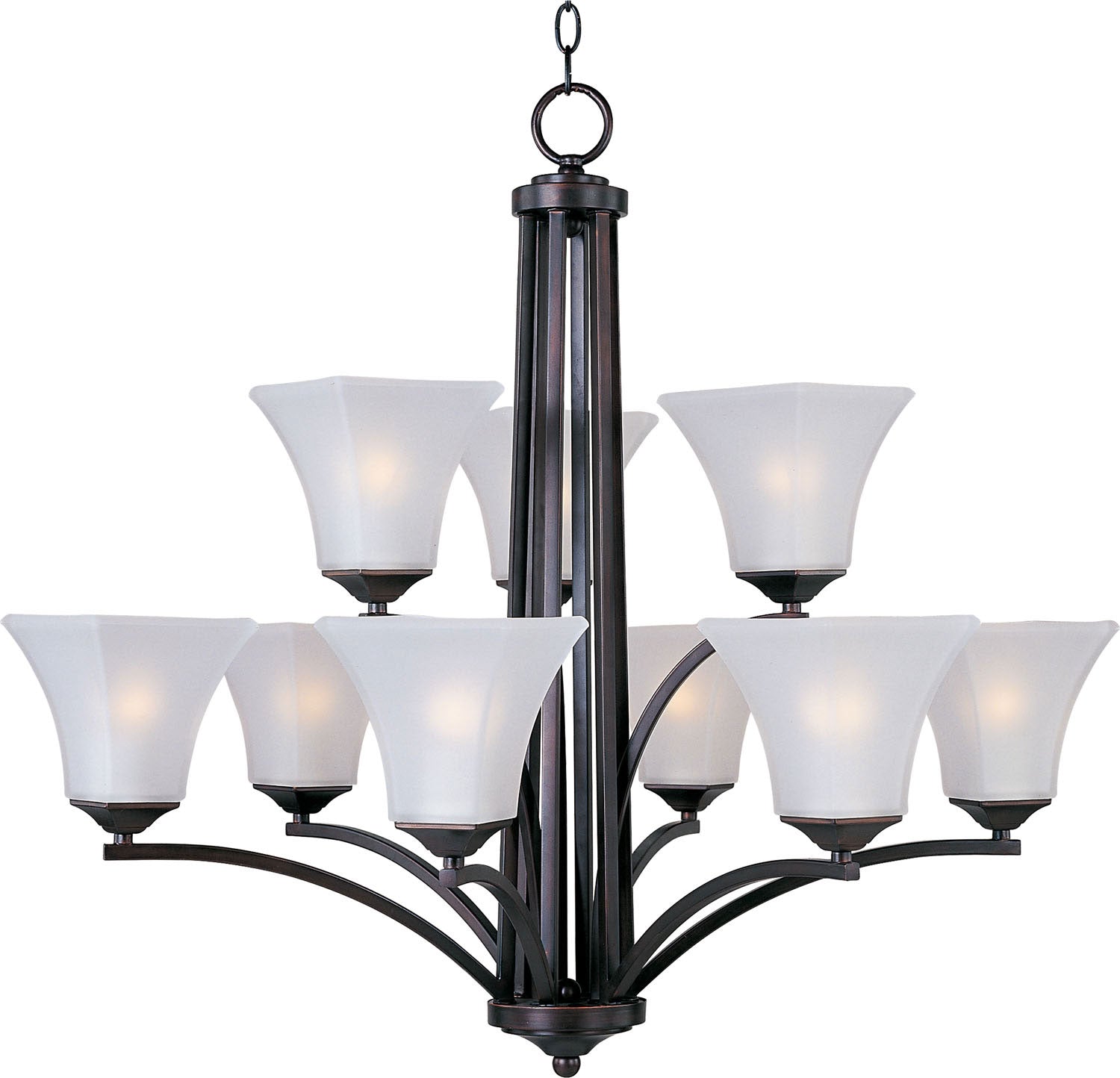 Maxim - 20096FTOI - Nine Light Chandelier - Aurora - Oil Rubbed Bronze