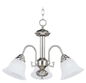 Maxim - 2697MRSN - Three Light Chandelier - Malaga - Satin Nickel