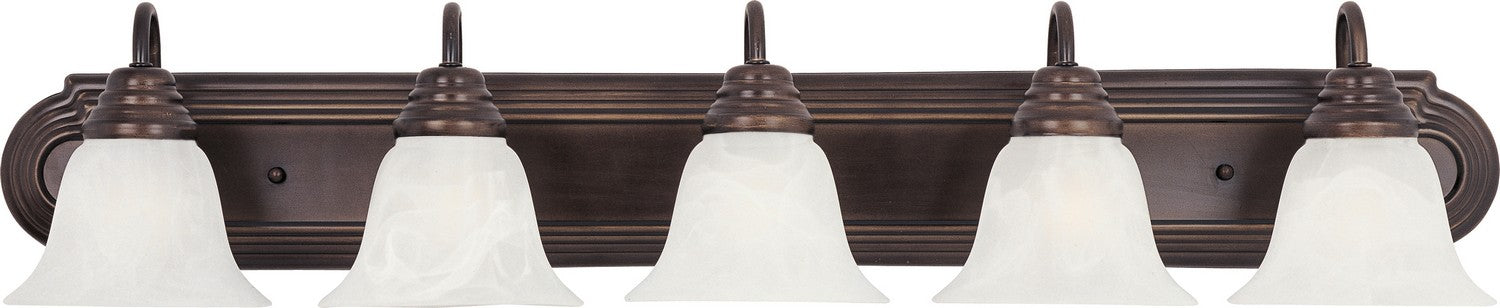 Maxim - 8015MROI - Five Light Bath Vanity - Essentials - 801x - Oil Rubbed Bronze