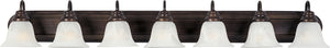Maxim - 8016MROI - Seven Light Bath Vanity - Essentials - 801x - Oil Rubbed Bronze