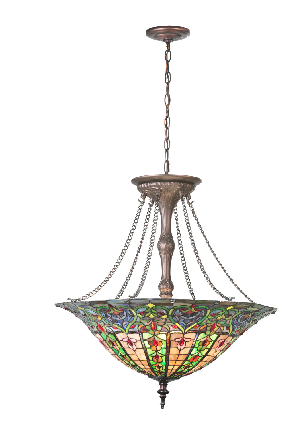 Meyda Tiffany - 106641 - Four Light Pendant - Bella - Antique