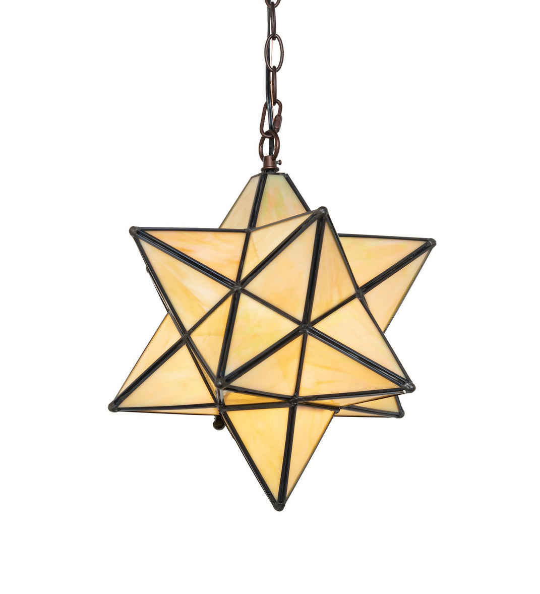 Meyda Tiffany - 12133 - One Light Pendant - Moravian Star - Mahogany Bronze