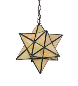 Meyda Tiffany - 12133 - One Light Pendant - Moravian Star - Mahogany Bronze