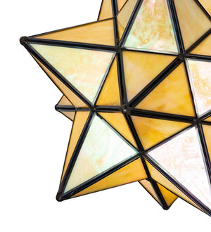 Meyda Tiffany - 12133 - One Light Pendant - Moravian Star - Mahogany Bronze