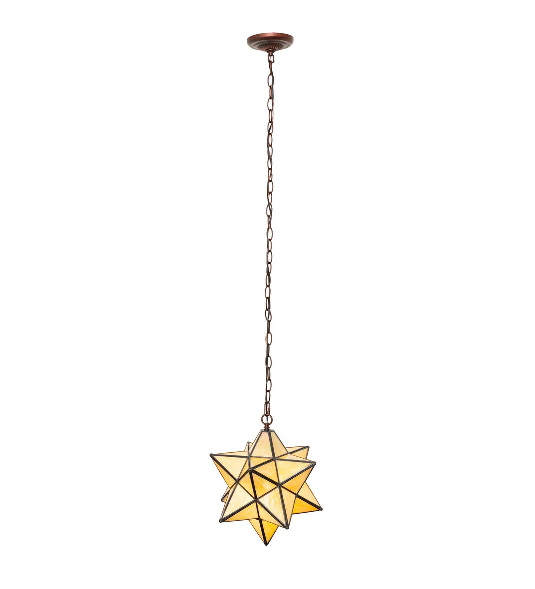 Meyda Tiffany - 12133 - One Light Pendant - Moravian Star - Mahogany Bronze