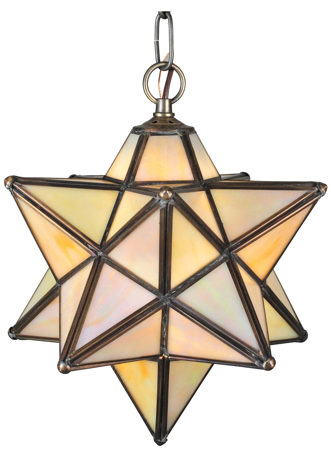 Meyda Tiffany - 12133 - One Light Pendant - Moravian Star - Mahogany Bronze