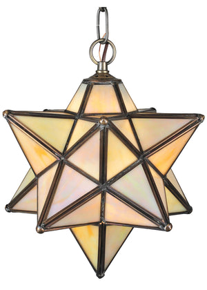 Meyda Tiffany - 12133 - One Light Pendant - Moravian Star - Mahogany Bronze