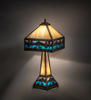 Meyda Tiffany - 19632 - Two Light Table Lamp - Deer Lodge - Craftsman Brown