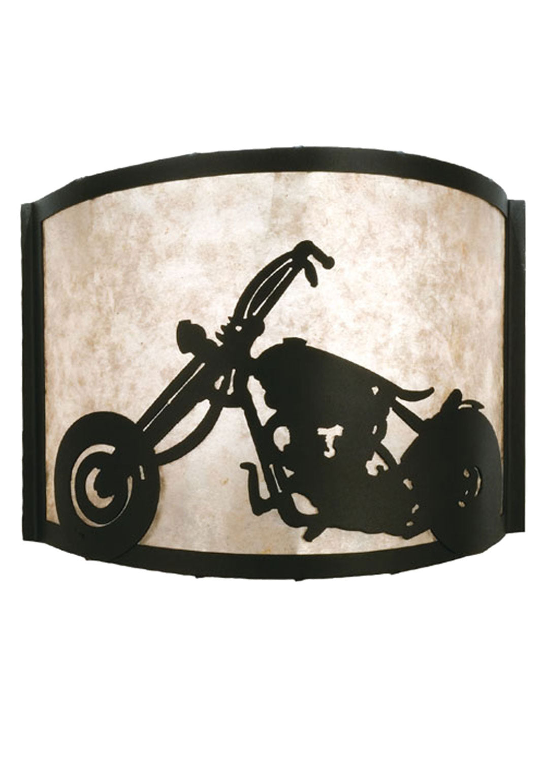 Meyda Tiffany - 23826 - One Light Wall Sconce - Motorcycle - Textured Black