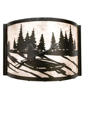 Meyda Tiffany - 23831 - One Light Wall Sconce - White Water Kayak - Textured Black