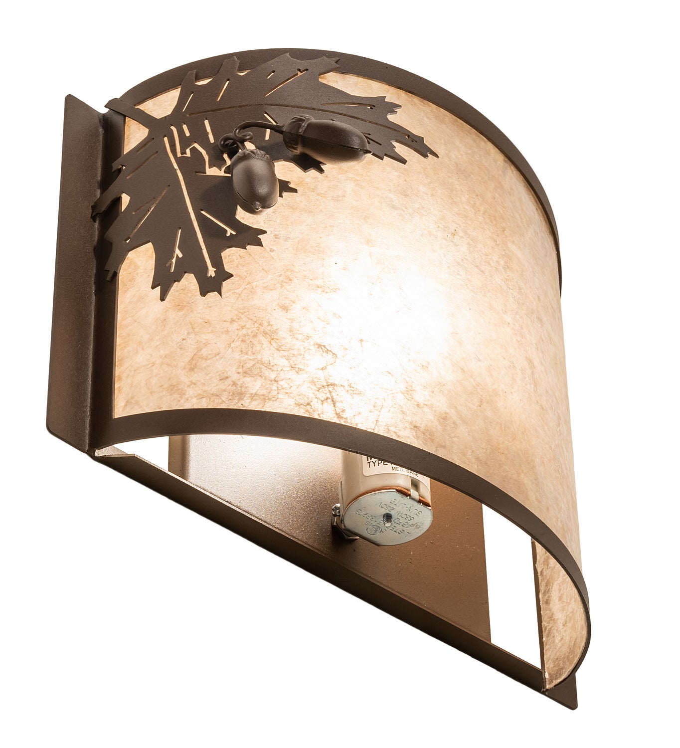 Meyda Tiffany - 23836 - One Light Wall Sconce - Oak Leaf & Acorn - Rust