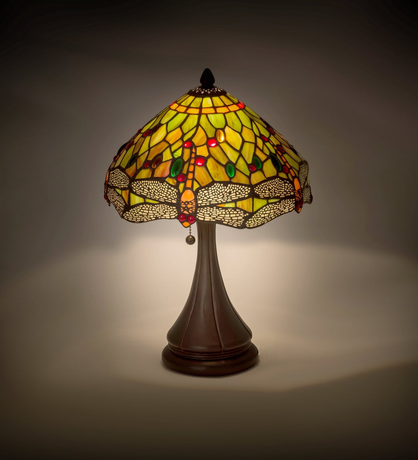 Meyda Tiffany - 28460 - One Light Accent Lamp - Tiffany Hanginghead Dragonfly - Mahogany Bronze