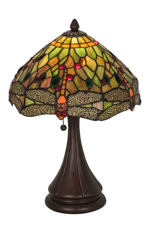 Meyda Tiffany - 28460 - One Light Accent Lamp - Tiffany Hanginghead Dragonfly - Mahogany Bronze