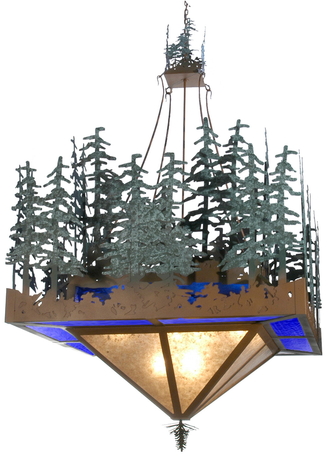 Meyda Tiffany - 29391 - 12 Light Pendant - Pine Lake - Rust/Green Trees