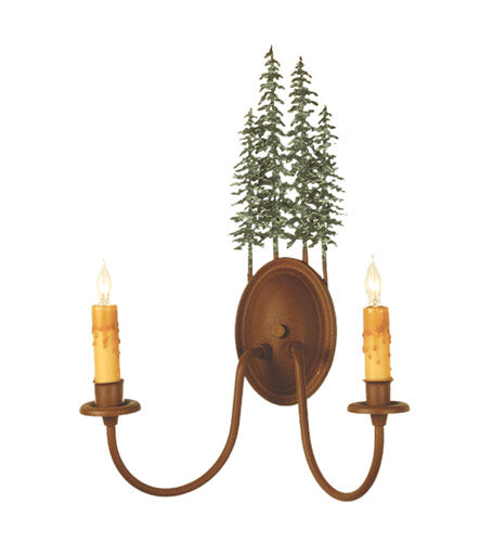 Meyda Tiffany - 29463 - Two Light Wall Sconce - Tall Pines - Rust